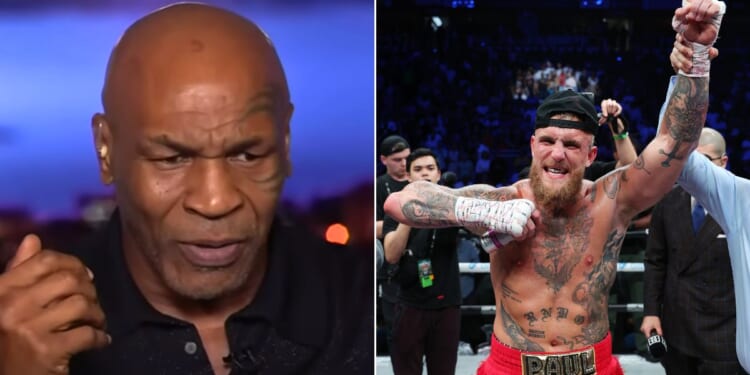 Mike Tyson, left, talked about his upcoming fight with Jake Paul, right, during an appearance on Fox News' "Hannity."