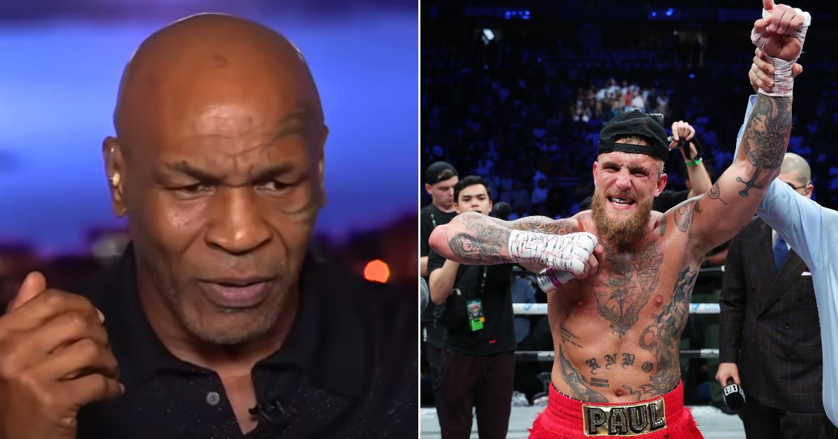 Mike Tyson, left, talked about his upcoming fight with Jake Paul, right, during an appearance on Fox News' "Hannity."