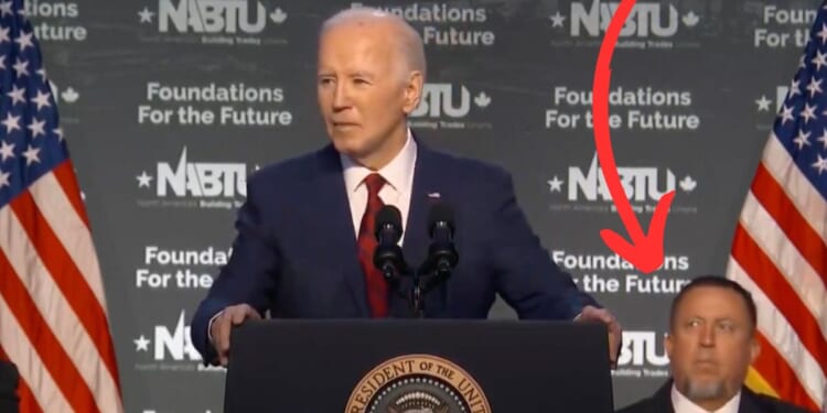 Joe Biden speaking at a trade union conference in D.C.