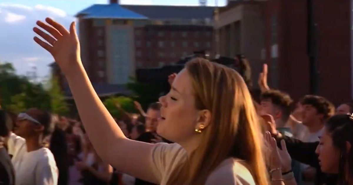 Students attend the Campus Community event Wednesday at Liberty University in Lynchburg, Virginia.