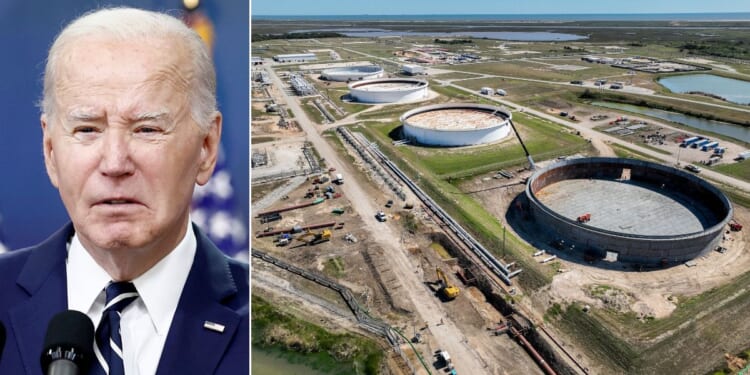 President Joe Biden's Department of Energy this week cancelled an agreement to buy oil to replenish the Strategic Petroleum Reserves, seen at right.