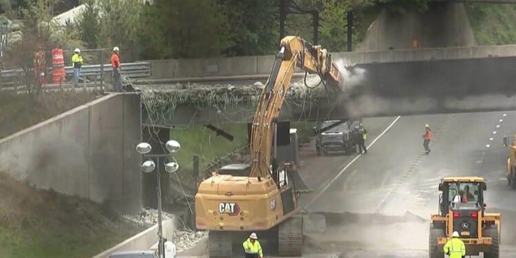 Traffic snarled as workers begin removing I-95 overpass scorched in Connecticut fuel truck inferno