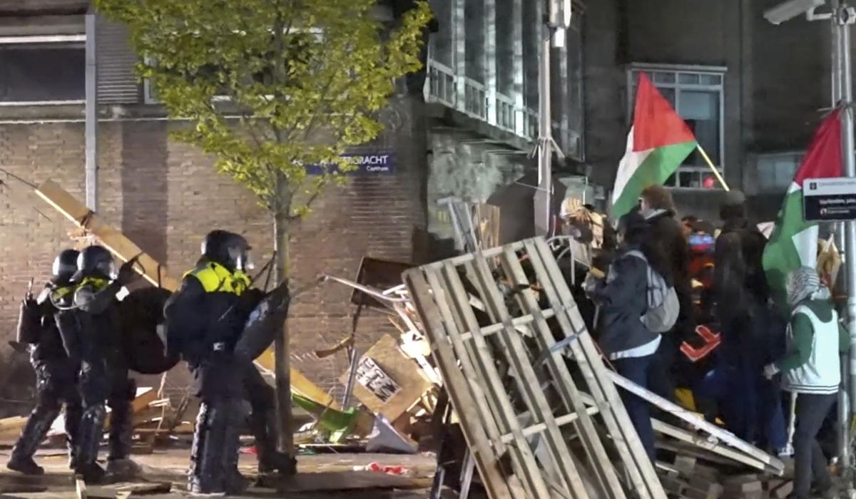 Police break up pro-Palestinian encampments at Amsterdam university