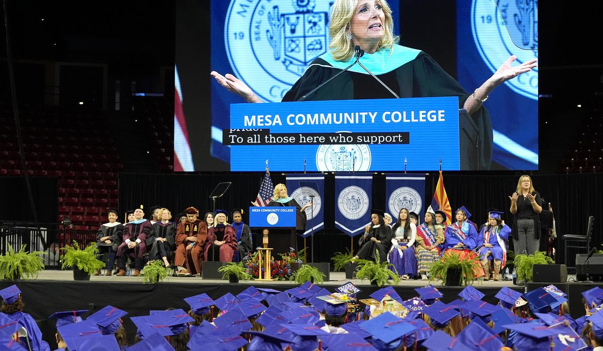 Jill Biden tells Arizona college graduates to tune out people who tell them what they 'can't' do