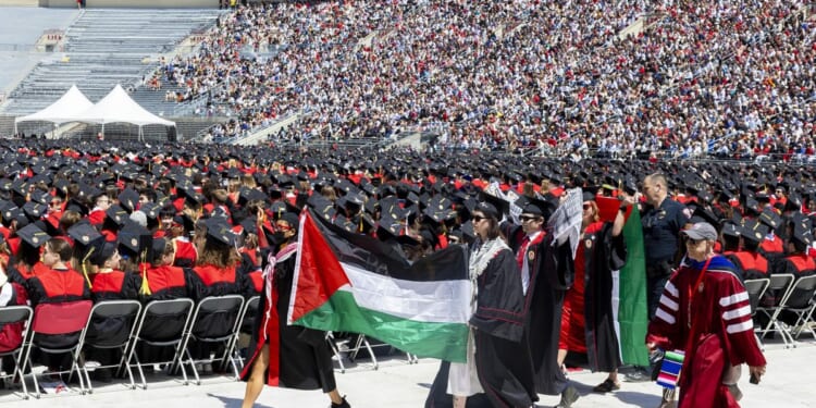 Small pro-Palestinian protests held Saturday as college commencements are held