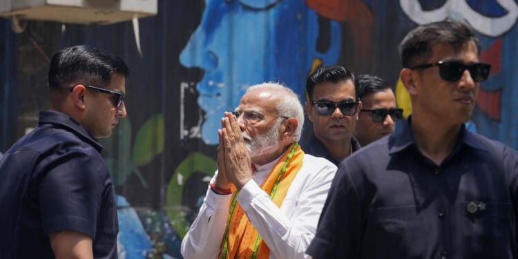 India P.M. Narendra Modi files his nomination to run for a third term in general election