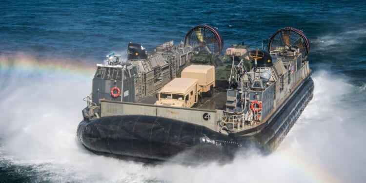 A Landing Craft Air Cushion, or LCAC, is seen in a file photo from June 2022 during the BALTOPS 22 Exercise in the Baltic Sea..