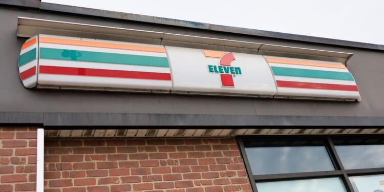 A 7-Eleven logo as seen at one of the store's locations in New York City.