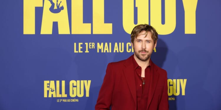 Ryan Gosling attends the "The Fall Guy" Premiere at UGC Normandie on April 23, 2024 in Paris, France.