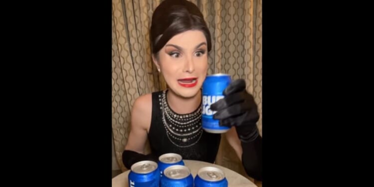 Dylan Mulvaney promotes Bud Light beer.