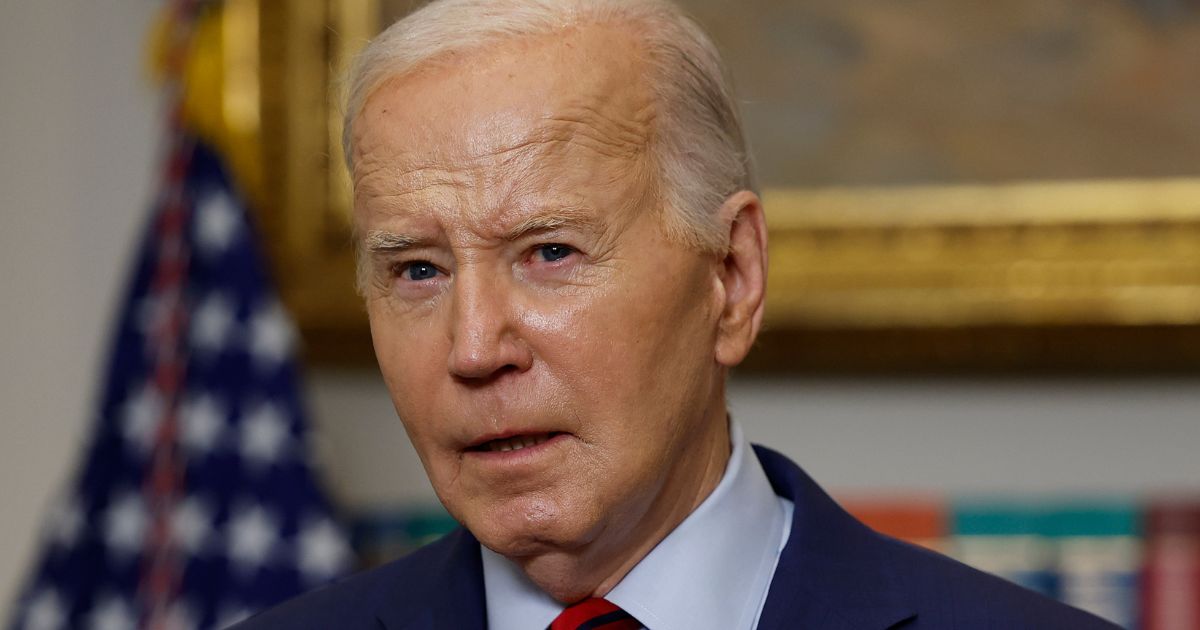 President Joe Biden speaks from the Roosevelt Room of the White House in Washington on Thursday.