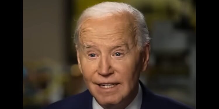 President Joe Biden speaks during an interview with CNN.