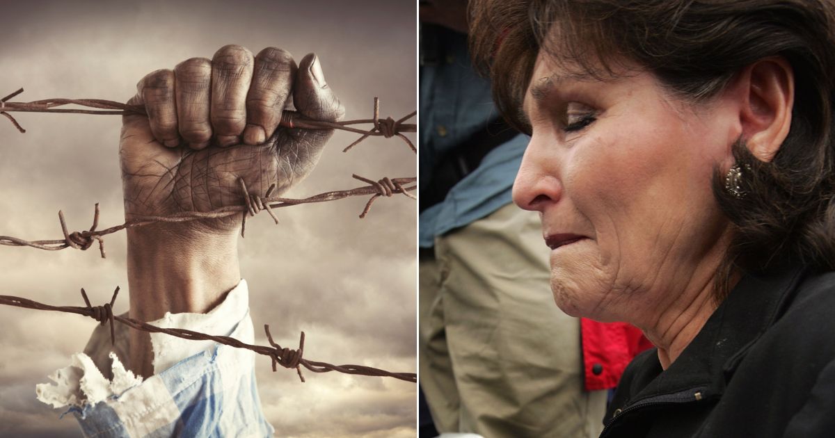 Pro-life advocate Eva Edl, right, is seen at a 2005 demonstration protesting the starvation of Terri Schiavo. The survivor of a WWII-era death camp as a child, Edl has spent decades protesting outside U.S. abortion clinics. Now the Biden administration is poised to send the 88-year-old to prison for one such protest.