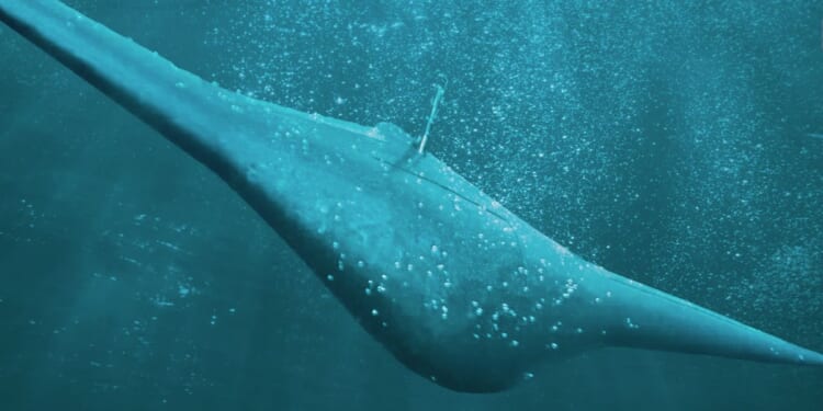 an artist's rendering of the Manta Ray UUV prototype