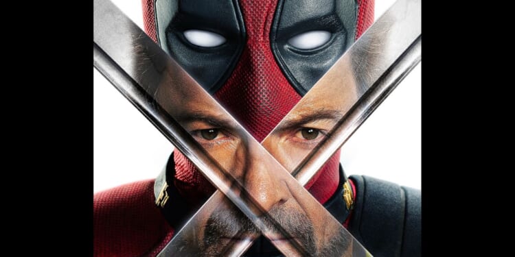 A promotional image featuring the two titular characters from the upcoming 2024 Disney-Marvel film "Deadpool & Wolverine."