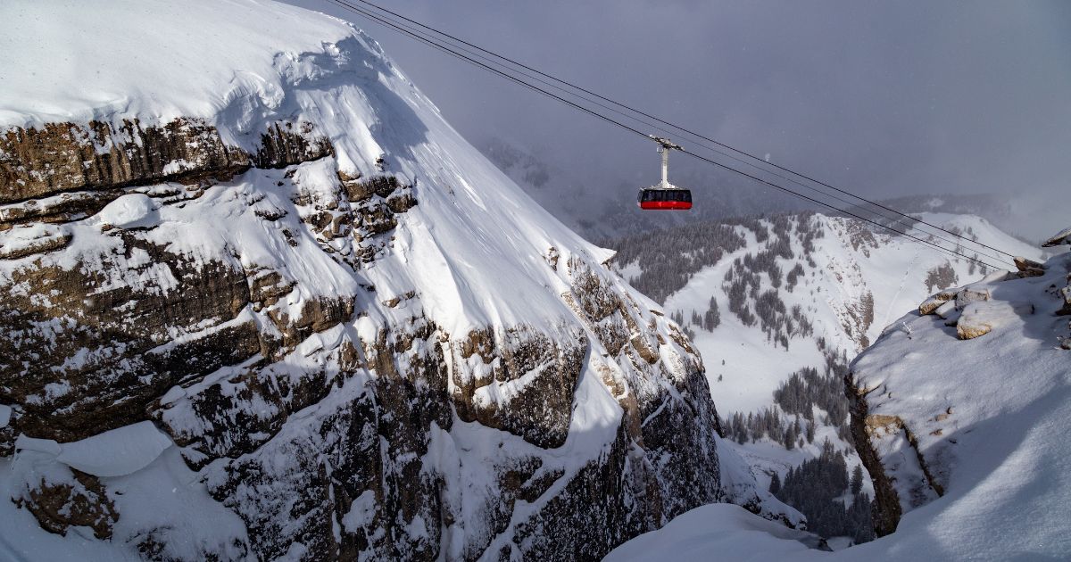 Snow-covered Teton Mountains at Jackson Hole Resort are seen in a 2022 file photo.