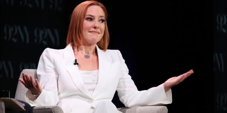 Jen Psaki speaks onstage at 92NY in New York City on Wednesday.