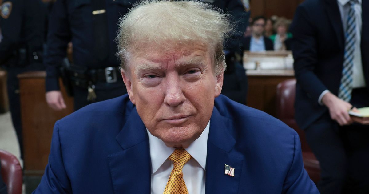 Former President Donald Trump attend his trial at Manhattan criminal court in New York City on Tuesday.