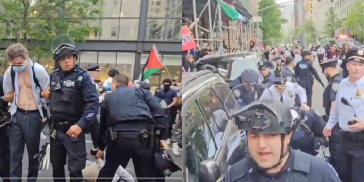 While hundreds of pro-Palestinian protesters from Hunter College descended on the Met Gala in New York City on Monday, the NYPD made numerous arrests while keeping the protesters from the event.