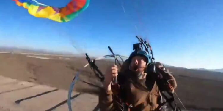 Anthony Vella was flying a paramotor near Austin, Texas, when he crashed into the ground, sustaining several serious injuries.