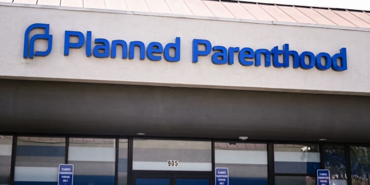 Planned Parenthood signage is displayed outside of an abortion clinic in Inglewood, California, on May 16, 2023.