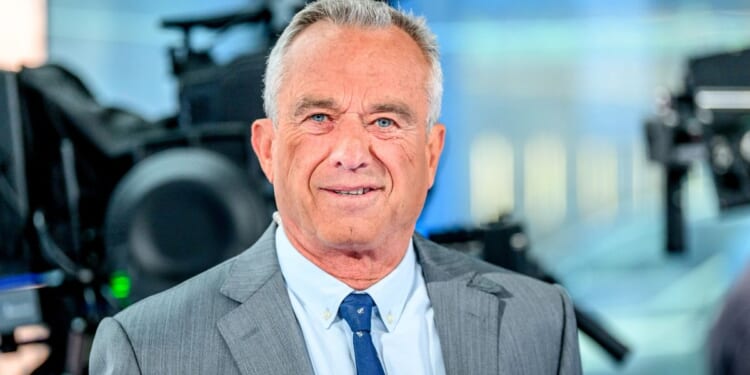 Presidential candidate Robert F. Kennedy Jr. visits "Fox & Friends" at Fox News Channel Studios in New York City on April 2.