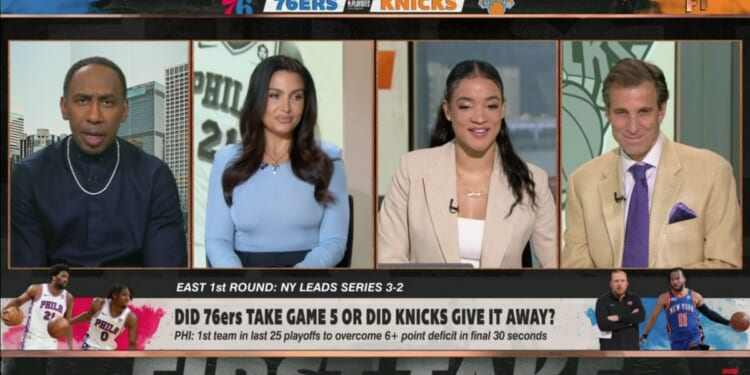 Stephen A. Smith talks about the Knicks' collapse on ESPN's "First Take."