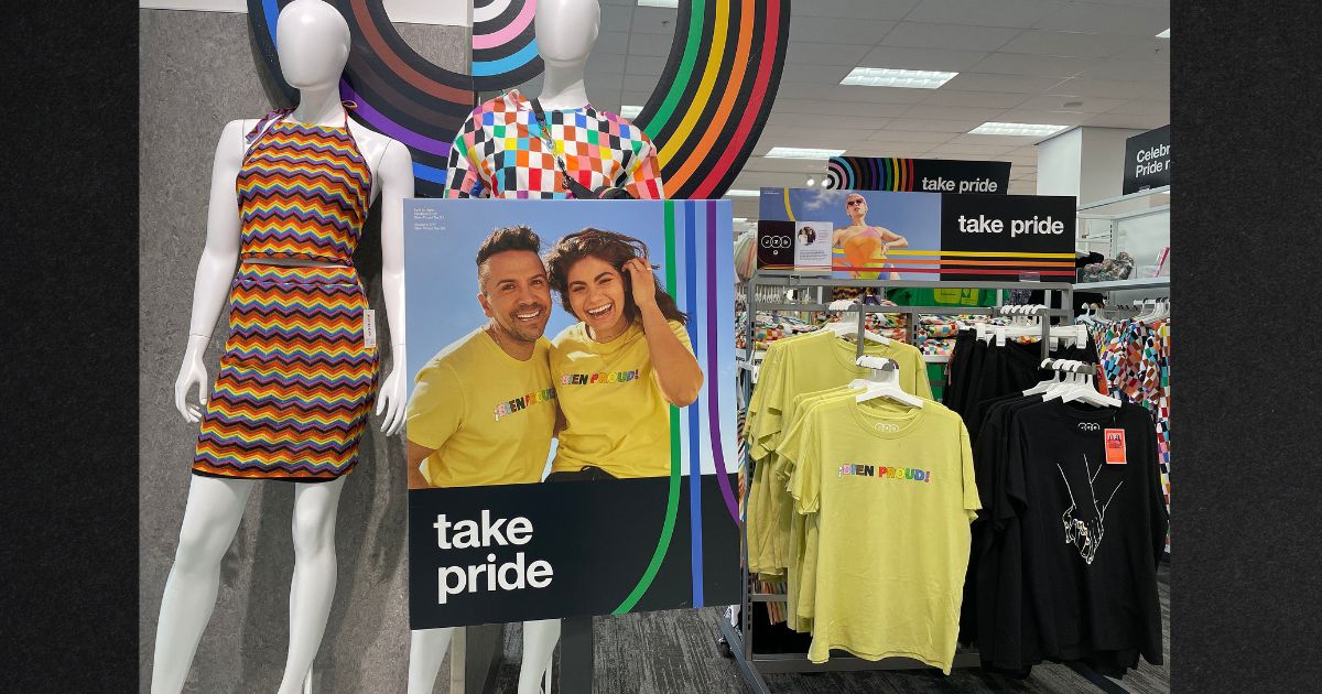 "Pride Month" merchandise is displayed at a Target store on May 31, 2023, in San Francisco, California. Target pulled some of its Pride Month merchandise from stores or moved the seasonal displays to lesser seen areas of their stores to avoid conservative backlash last year. This year, the company announced the scaled-back selection of merchandise will only be available in select stores.