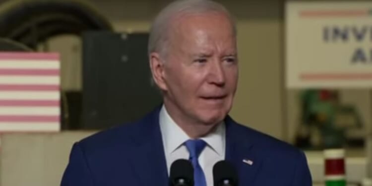 President Joe Biden not only appeared to make another gaffe -- evidently reading stage instructions from the teleprompter -- but the tale he was spinning was reportedly false.