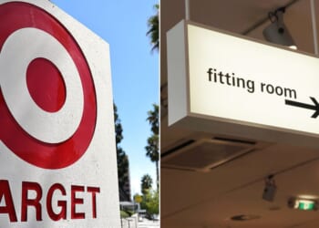 A California man was arrested after a woman complained he had been taking video while she undressed in a changing room.