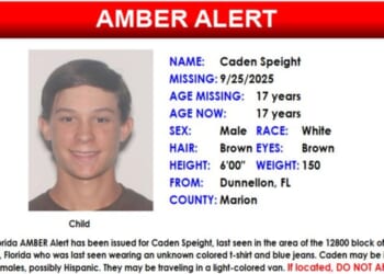 Caden Speight may have been kidnapped in Dunnellon, Florida, by four Hispanic men on Sept. 25, 2025.