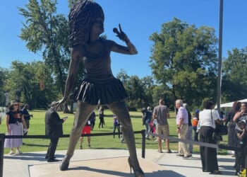 A statue of singer Tina Turner was unveiled Saturday in her home town of Brownsville, Tennessee.