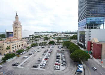 On Tuesday, Republican Florida Gov. Ron DeSantis is proposing that President Donald Trump's presidential library be built in a parking lot that is currently used by Miami-Dade College staff and faculty and is adjacent to the Freedom Tower in Miami.