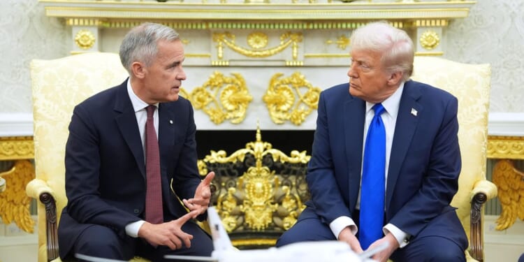 Donald Trump, Mark Carney sit down in pursuit of 'the right deal' on trade