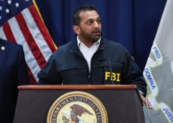 FBI Director Kash Patel speaks at a news conference in New York City on Oct. 23, 2025.