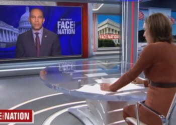 Margaret Brennan of CBS' "Face the Nation" questions Democratic Rep. Hakeem Jeffries of New York.