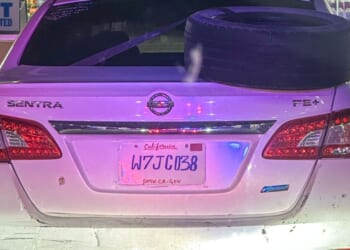 The California Highway Patrol revealed in an Oct. 10, 2025, social media post that a driver got a bit creative by drawing their own license plate.