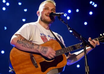 Zach Bryan performs at MetLife Stadium in East Rutherford, New Jersey, on July 20.