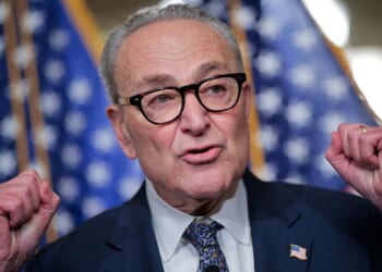 Senate Minority Leader Charles Schumer of New York holds a news conference with fellow Senate Democrats to highlight the dangers of SNAP and WIC benefits ending during the federal government shutdown, though the shutdown has dragged because Democrats have voted against a clean continuing resolution.