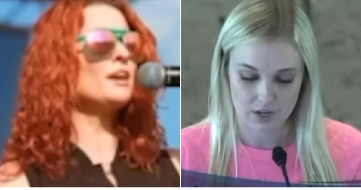 Paige Wallace, right, told the group that Fort Worth City Councilwoman Elizabeth Beck "should be ashamed" of her actions and "should not hold an elected position."