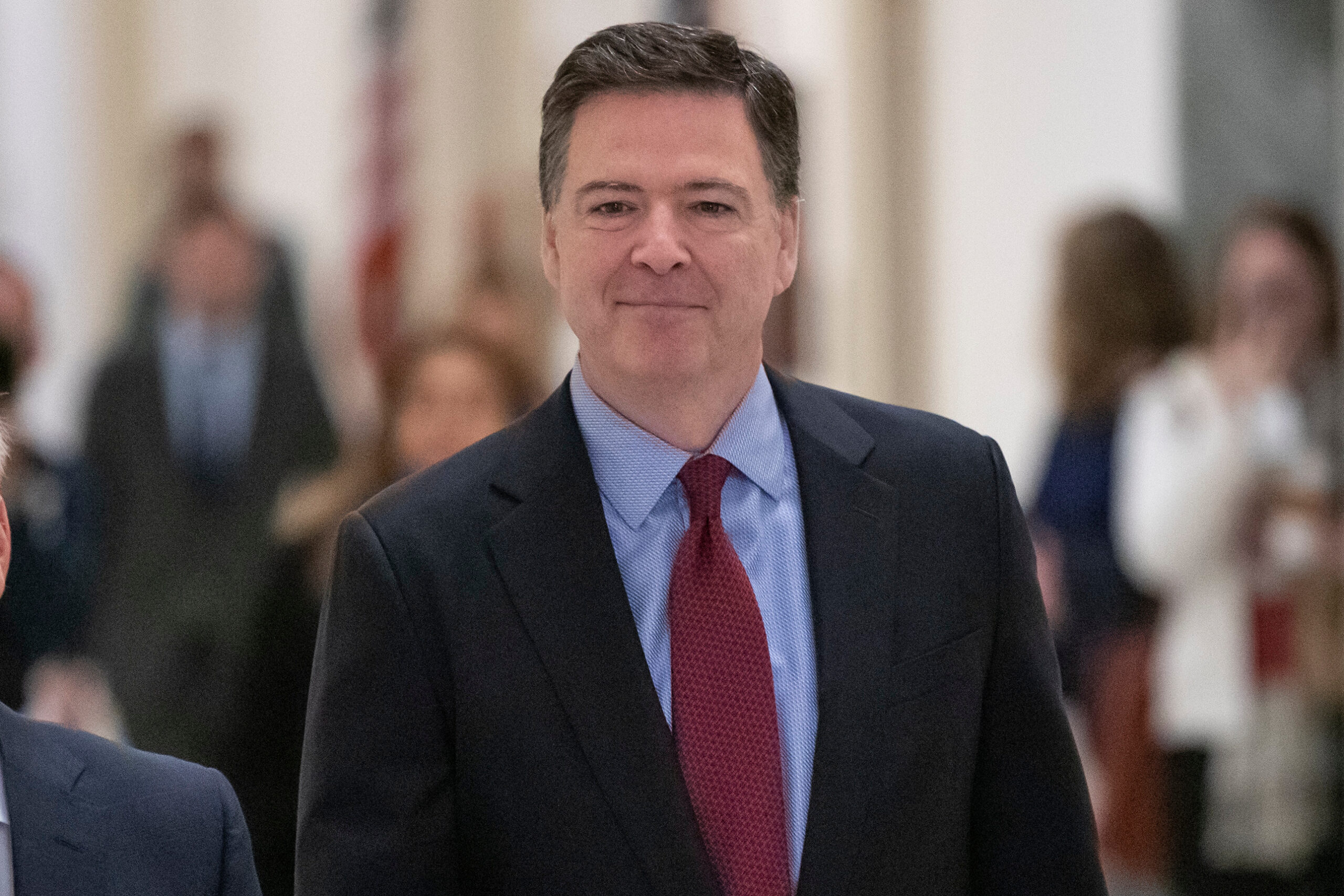 Former FBI Director James Comey arrives to testify under subpoena behind closed doors before the House Judiciary and Oversight Committee on Capitol Hill in Washington, D.C., on Dec. 7, 2018.