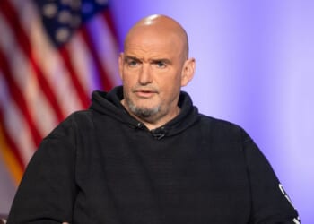 Pennsylvania Democratic Sen. John Fetterman during the sixth installment of The Senate Project moderated by Fox News anchor Shannon Bream at the Edward M. Kennedy Institute for the United States Senate on June 2, 2025, in Boston, Massachusetts.