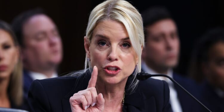 Attorney General Pam Bondi testifies before the Senate Judiciary Committee in the Hart Senate Office Building on Capitol Hill in Washington, D.C., on Tuesday.