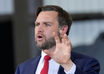 Vice President J.D. Vance speaks at ConcordPadgett Regional Airport on Sept. 24, 2025, in Concord, North Carolina.