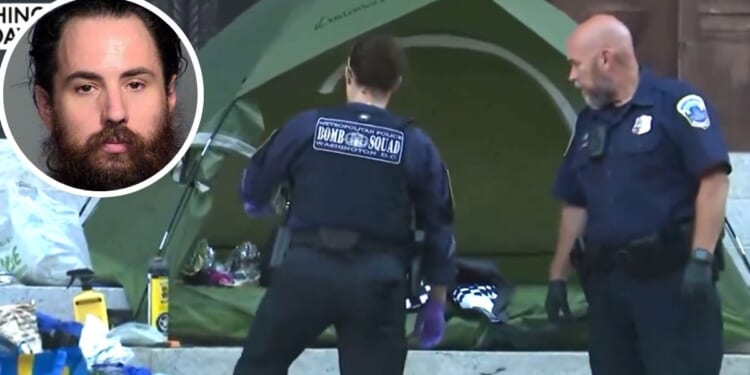 Louis Geri, 41, of Vineland, New Jersey, was arrested after telling officers he had "a hundred-plus" explosives outside a church where Supreme Court justices were expected to attend Mass.