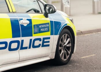 A Metropolitan Police car in the United Kingdom.