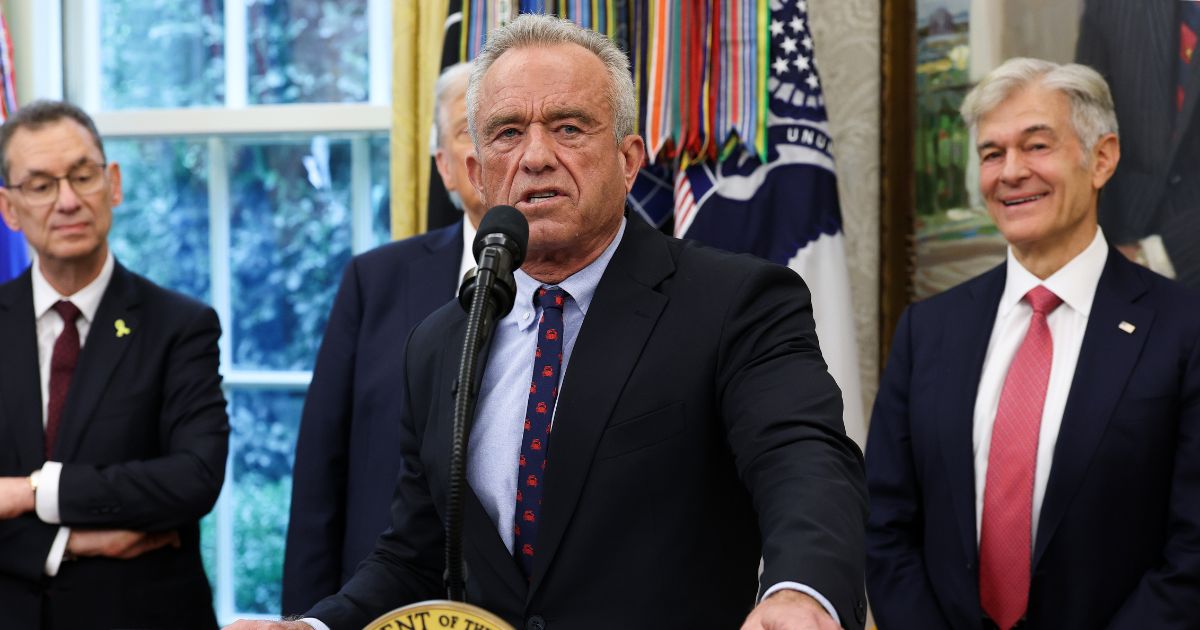 Secretary of Health and Human Services Robert F. Kennedy Jr. speaks after President Donald Trump announced a deal with Pfizer to lower Medicaid drug prices in the Oval Office of the White House on Sept. 30, 2025, in Washington, D.C.