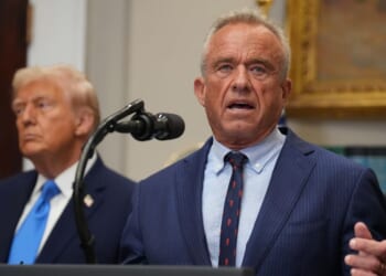 Health and Human Services Secretary Robert F. Kennedy Jr., joined by President Donald Trump, delivers an announcement on “significant medical and scientific findings for America’s children” in the Roosevelt Room of the White House on Sept. 22, 2025, in Washington, D.C.