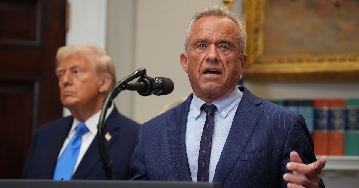 Health and Human Services Secretary Robert F. Kennedy Jr., joined by President Donald Trump, delivers an announcement on “significant medical and scientific findings for America’s children” in the Roosevelt Room of the White House on Sept. 22, 2025, in Washington, D.C.