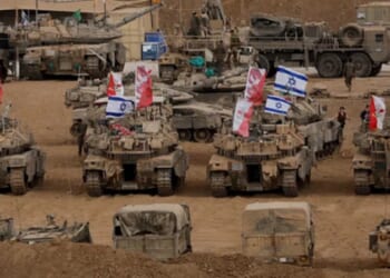Israeli tanks in Gaza.